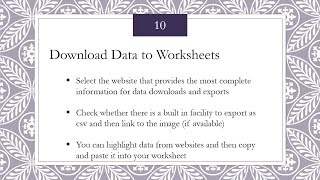 Example 10  - Download Data to Worksheets
