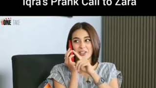 Iqra Aziz Prank Call To Zara Noor 😂😂😂||Funny Video of Iqra Aziz||Pakistani Actress