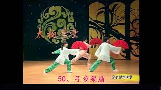 太極功夫扇第一套背面演練（带字幕）Tai Chi Kung Fu Fan Back View