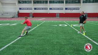 Football Receiver Box Drill for Speed/Stick Cuts--Coach Dave Wiemers