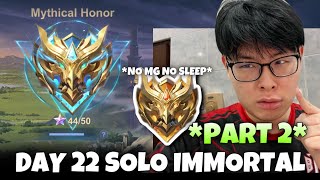 12TH HOUR. NO MYTHICAL GLORY, NO SLEEP!! SOLO TO IMMORTAL DAY 22 PART 2!! 🔴