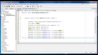 Arithmetic operation program in java