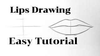 How to draw lips drawing easy step by step Basic drawing lessons with pencil for beginners tutorial