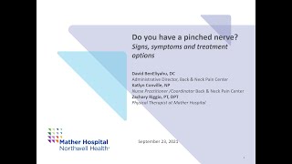 HealthyU webinar series - Do you have a pinched nerve? 2021