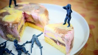 Lady Borden Pink Camouflage Ice Cream Cake ピンクの迷彩アイスケーキで夏と戦う