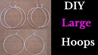 How to Easily Make Hoop Earrings | Silver Hoop Earrings |2  Easy DIY Hoop Earrings