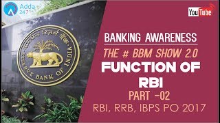 Banking Awareness | Functions Of RBI (P-2) | IBPS RRB PO & SSC CGL | Online Coaching for SBI IBPS