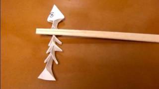 origami chopstick rest of fishbone