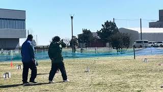 2024/3/10 神奈川北スーパードッグトレーナーズ訓練競技会　ノーリッチテリアのレオン君　ラリーオビディエンス1