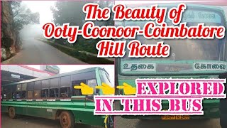 Ooty-Coimbatore⛰️Hill travel in🚌TNSTC bus|🌦️Beautiful View from Cabin|Naveen kumar