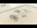 Eng sub [릴리스가든 프랑스자수] 솔체꽃 액자 만들기 French embroidery Scabiosa