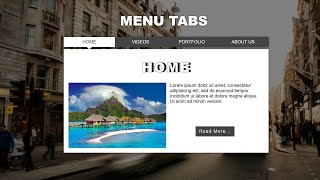 SIMPLE MENU TABS USING JavaScript | JavaScript TUTORIALS