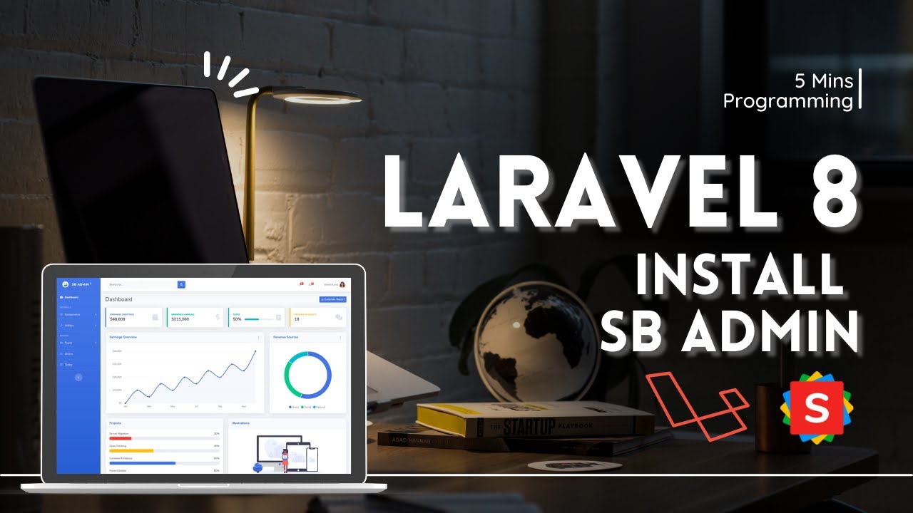 Laravel 8 Install SB Admin - 5 Mins Programming - YouTube