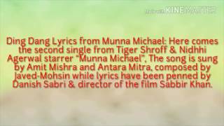 Ding Dang lyrics from Munna Michael