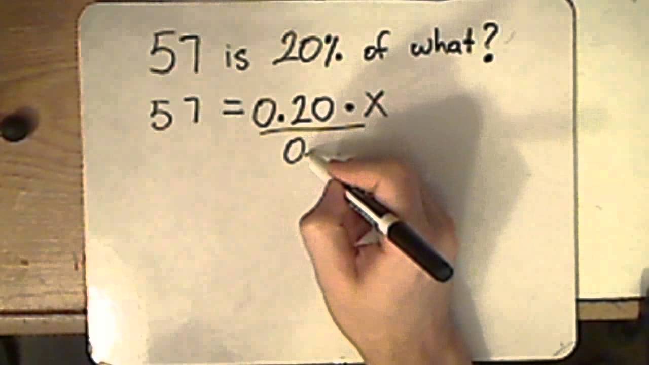 Math Basics - Percents - Solving Percent Equation - Example 2 - YouTube