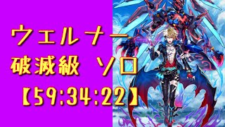 【白猫プロジェクト】ウェルナータイムチャレンジ!!【破滅級】ソロ【25秒】