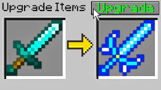 Minecraft Bedwars but I can upgrade any item in the game...