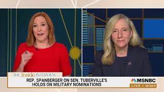 MSNBC: Spanberger on 'Shameful and Ridiculous' Blockade of Military Promotions by Senator Tuberville