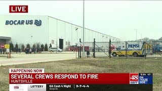 Huntsville Fire \u0026 Rescue battle blaze at Bocar US plant