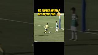 KID MISSES EASIEST CHANCE \u0026 SUBS HIMSELF OFF 😳 #shorts | SY Football