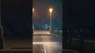 雨声助眠：路灯下雨中漫步，放松身心，深度睡眠BGM#shortsvideo #shorts #sleepmusic #rainsounds