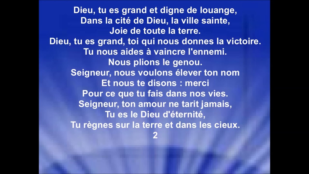 Dieu Tu Es Grand Et Digne Louange Vivante Sylvain Freymond Rolf