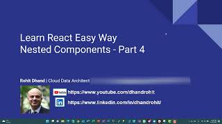 Learn React Easy Way | Nested Components with Props - Part 4