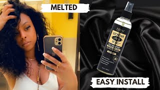 What Lace? 😜 | Ebin Wonder Lace Bond Spray ✨ Easy Curly Wig Install 🚨