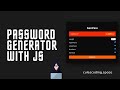 Build a random password generator app with vanilla JavaScript