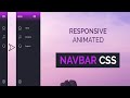 Animated Responsive Navbar with CSS , no bootstrap