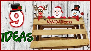 9 MANUALIDADES NAVIDEÑAS CON MADERA RECICLADA - IDEAS NAVIDEÑAS PARA VENDER - Christmas crafts