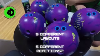 5 Of The Same Symmetrical Bowling Ball | 5 Different Layouts | 5 Different Reactions?