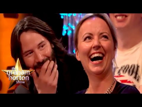 Keanu Reeves is attacked by a member of the Graham Norton Show audience
