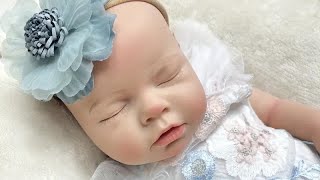 Temu Silicone Reborn Baby Girl Doll Blanket Reveal | She Can Drink \u0026 Wet