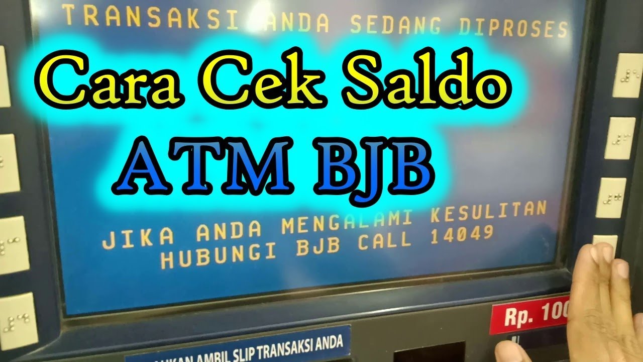 Cara Cek Saldo ATM BJB Termudah - YouTube