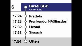 SBB Ansage » S-Bahn Begrüssung in Basel SBB nach Olten (2023) | SLBahnen