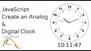 JavaScript - Create an Analogue and Digital Clock using HTML, CSS & JavaScript