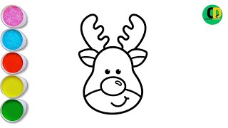 HOW TO DRAW A CUTE CHRISTMAS REINDEER@MagicFingersArt @ChikiArte @dibujos-felices