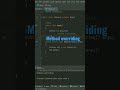 Method overriding in java