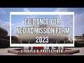 GUIDANCE FOR NED ADMISSION FORM 2023 | SAP NED