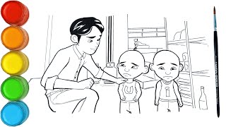 Upin & Ipin Musim 15 - Gerobok Rezeki Bang iz (abang Mail) | Menggambar dan mewarnai untuk anak 2022