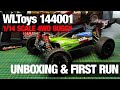 WLToys 144001 1/14 Scale 4WD Buggy - Unboxing and First Bash Run | RC Racing Legends