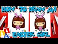 How To Draw A Cute Easter Girl Cartoon