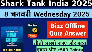 Shark Tank India 8 January Bizz Quiz Answer| Shark Tank Offline Quiz Answer |Home Shark Tank #kbc16