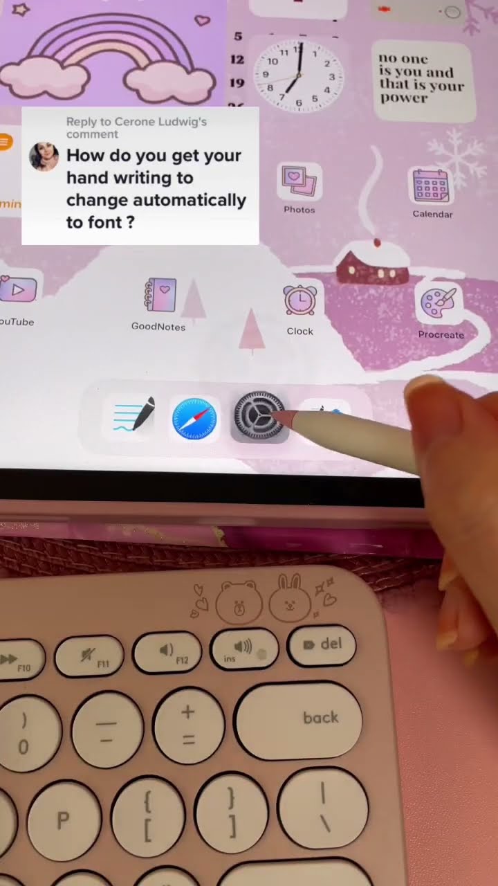 Handwriting on iPad to send text to Apple Pencil digital planning