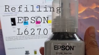 EPSON L6270 Printer with ADF - Tutorial:Refill ink | For beginners