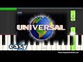 Easy Piano Notes for Universal Studios Theme Song (Slow and Easy Tutorial)