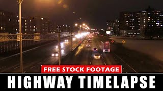 Highway Timelapse at Night - Free Stock Footage