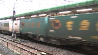 【HD】【JR貨物】EF64-1037[愛] 3050レ 東北本線小山 通過(警笛付き)