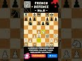 KORBAN GAJAH BERAKHIR SKAKMAT | FRENCH DEFENCE #catur #chess #shorts